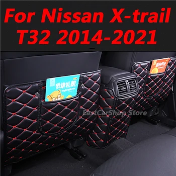 Для Nissan X-trail Xtrail T32 2014-2021, Защита заднего сиденья от ударов, Чехол для заднего подлокотника, Защитный коврик, Аксессуары, чехол