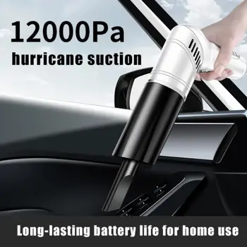 12000PA Беспроводной Автомобильный Пылесос с поворотной ручкой на 180 градусов USB-Зарядка Портативный Ручной Пылесос Автомобильные Аксессуары