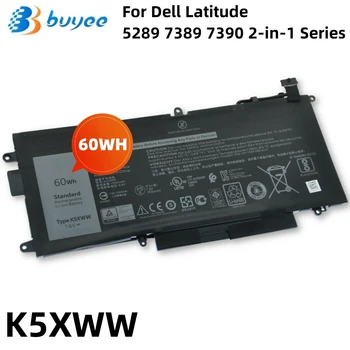 Замена батареи для ноутбука K5XWW для Dell Latitude 5289 7389 7390 2- ноутбук серии in-1 (7,6 V 60Wh 7500 mAh) 71TG4 N18GG CFX97