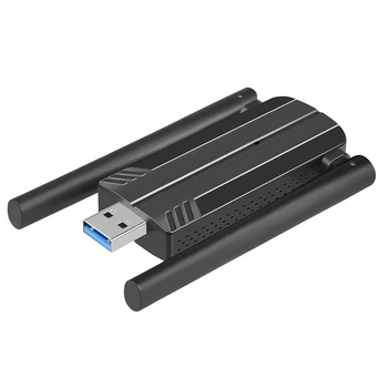 1 Комплект Беспроводной сетевой карты 5G USB Адаптер сетевой карты Wifi6 Приемник Компьютер WIFI передатчик черный