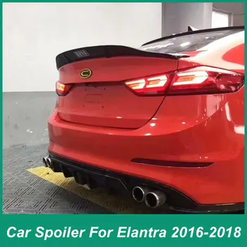 Для Hyundai Leading Elantra 2017-2019 Задний спойлер крышки багажника R Style Фиксированное ветровое крыло FRP Материал Автомобильные аксессуары Черный