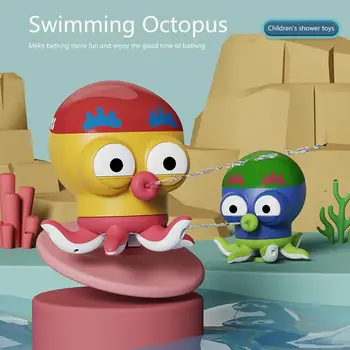 Мультяшный Осьминог С 2 режимами распыления воды, Детские интерактивные игрушки для ванной Для мальчиков и девочек, Подарки на День рождения