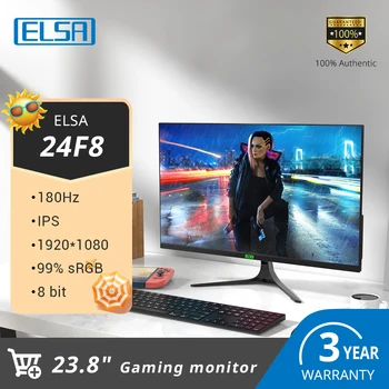 ELSA 23,8-дюймовый Монитор 24F8 с частотой 180 Гц для настольных ПК, ЖК-QHD-Дисплей, 1 мс Для игрового Компьютера, светодиодный 1920*1080 HDMI-compatib/DP