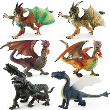 1 шт., реалистичные летающие драконы-мутанты, Фигурка животного, кукла из ПВХ, детская игрушка, коллекционная