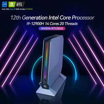 Игровой Мини-ПК Intel Core i9 12900H 4G Nvidia RTX3050 Настольный Компьютер 32GB 1T SSD HDMI 2,0 4K Wifi Windows 11/10