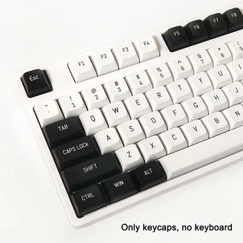 Черно-Белая тематическая клавиатура CSA Profile 149 Клавиш с двойным шрифтом PBT keycap Для MX-Переключателей GK61 IK75 GK64 Клавиатуры Персонализированные
