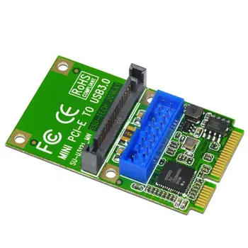 Mini PCI-E Express-USB 3.0 19Pin 20Pin Карта расширения SATA интерфейс включения питания для настольных ПК Mini PCI-E-USB адаптер