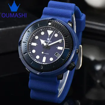 Мужские часы OUMASHI Серии GS, мужские роскошные автоматические часы NH35, водонепроницаемые часы из нержавеющей стали, сапфировые часы