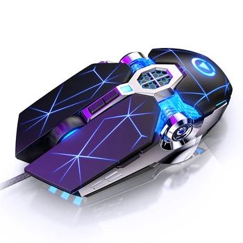 Профессиональная проводная игровая мышь 3200 точек на дюйм, оптические USB-игровые мыши с отключением звука, блестящая механическая мышь с жидкостным охлаждением для портативных ПК, Геймер