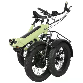 Joyebikes 48v 500W bafang передний моторный трайк fat tire 7 скоростной складной электрический трехколесный велосипед для взрослых на продажу
