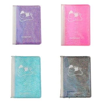 Модная обложка для паспорта, держатель для паспорта, кошелек, чехол для карт из ПВХ E74B