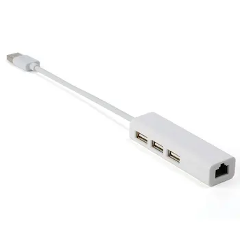 USB Gigabit Ethernet с 3 портами USB C КОНЦЕНТРАТОР 2,0 RJ45 Сетевая карта локальной сети USB to Ethernet Адаптер для ПК iOS концентратор RTL8152