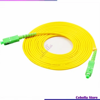 50шт SC APC к SC APC Fibra Optica Перемычка 1 М 2 М 3 М Симплексный 3,0 мм ПВХ одномодовый оптоволоконный соединительный кабель