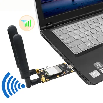 Адаптер NGFF M.2 для USB 3.0 с 2 антеннами Конвертер M2 Key B в USB 3.0 Type A Riser Card с двумя слотами для Nano SIM-карт для 4G