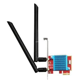 PCIe-1X to.2 NGFF-Ekey WIFI Bluetooth-совместимый адаптер с Антенной Dropship