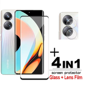 Для Realme 10 Pro Plus Glass 3D Полное Покрытие Изогнутая Защитная Пленка для экрана Realme 10 Pro Plus Из Закаленного Стекла Realme 10 Pro + Пленка для объектива