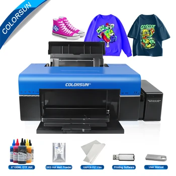 Colorsun A4 DTF Принтер L805 T-Shrit DTF Принтер A4 Direct to Film Печатная машина A4 DTF Принтер Для Печати футболок с капюшоном