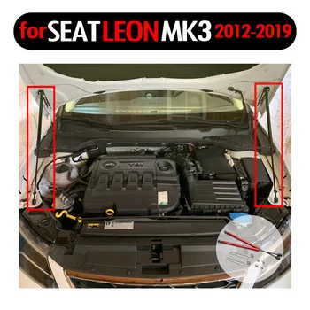 Стойки капота для SEAT Leon MK3 5F 2012-2020 Подъемные Опоры Переднего капота Капот Модифицированные Стойки Газовой заслонки Пружинный амортизатор Без сверления