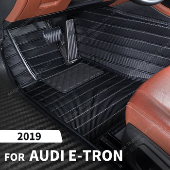 Изготовленные на заказ Коврики из углеродного волокна для Audi e-tron 2019, Ковровое покрытие для ног, Аксессуары для интерьера автомобиля