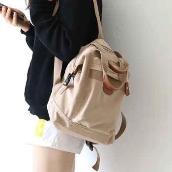 Однотонный рюкзак для женщин 2023, Новый корейский модный рюкзак для студенток колледжа, дорожная сумка
