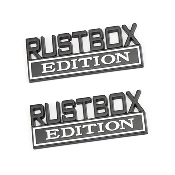 2 шт. Черный RUSTBOX Edition 3D наклейки с эмблемой для Silverado 2500 F150 F250