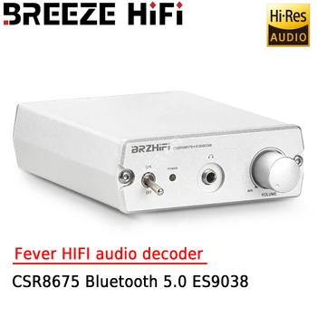 BREEZE HIFI CSR8675 Bluetooth 5,0 Приемник ES9038 Декодирует Aptx-hd LDAC Fever HIFI Аудио Домашний Декодер