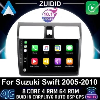 Автомобильный радиоприемник Android 10 для Suzuki Swift 2003-2010 Мультимедийный видеоплеер 2Din 4G WIFI GPS навигация Carplay DVD Головное устройство