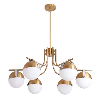 Подвесные светильники в скандинавском стиле из стеклянного шара, современная простота, подвесной светильник led G9, золотые подвесные светильники для кафе-бара, спальни, гостиной