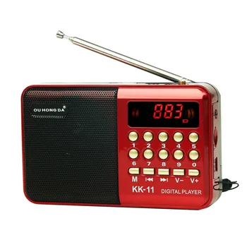 Мини Портативное радио Ручной цифровой FM USB TF MP3 плеер динамик Перезаряжаемый