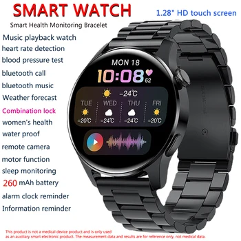 Смарт-часы Для Мужчин И Женщин, мониторинг сердечного ритма, артериального давления, Bluetooth, музыкальные Смарт-часы, Фитнес-трекер, часы для Android IOS