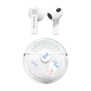 Подлинная беспроводная Bluetooth-гарнитура Sanrio HelloKitty Cinnamoroll в ухо, высококачественные наушники с шумоподавлением, подарок в стиле аниме Каваи