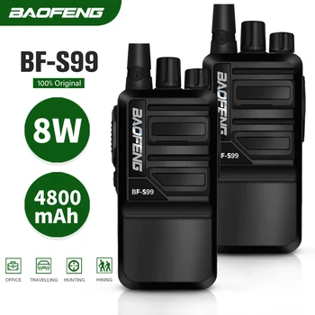 Новое Двухстороннее Любительское радио Baofeng BF-S99 8 Вт 4800 мАч Портативная Мини-рация 400-470 МГц UHF Радио FM-Трансивер USB Быстрая Зарядка