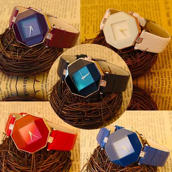 Высококачественные ювелирные изделия 5 цветов, часы с бриллиантами, модные подарочные настольные женские часы, черная геометрия, кварцевые часы, часы