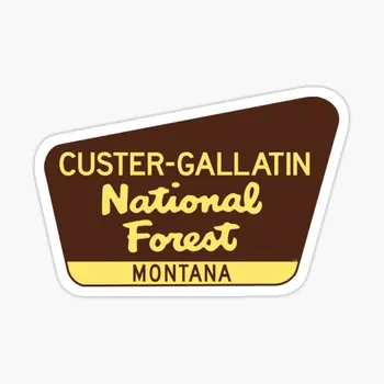 Национальный лес Кастер Галлатин, Монтана, 5 шт., автомобильные наклейки для милого холодильника, детские украшения для окон, Мотоциклетная комната