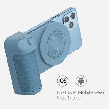 Магнитная ручка камеры, держатель для селфи, рукоятка для ручного телефона Bluetooth, Устройство для селфи с защитой от встряхивания, Беспроводная зарядка Magsafe