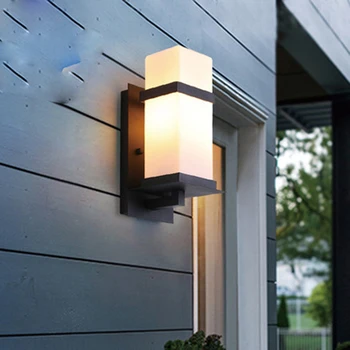 Современный простой европейский светильник для внутреннего двора, освещение виллы, коридор, ретро балкон, светодиодный наружный водонепроницаемый настенный светильник
