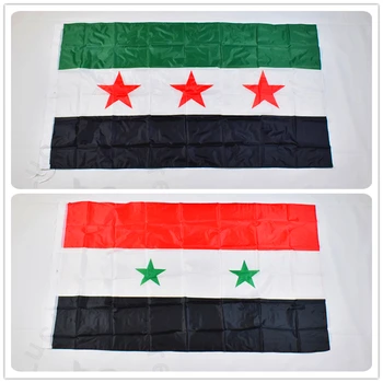 Сирия 90*150 см Флаг Баннер Национальный флаг для Фестиваля Украшение дома баннер три звезды тип