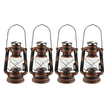 4шт 25 см Железные Античные бронзовые масляные фонари (крышка), Ностальгическая лампа для кемпинга на открытом воздухе, герметичное уплотнение, лампа для кемпинга на открытом воздухе