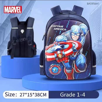 Новые школьные сумки Disney для мальчиков, ортопедический рюкзак для учащихся начальных классов, Человек-паук, Капитан Америка, Большая емкость Mochila