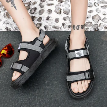 2023 Летние мужские сандалии, удобная дышащая нескользящая подошва, пляжная обувь в корейском стиле, Уличная Повседневная Приморская