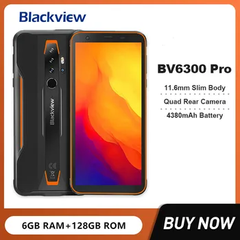 Blackview BV6300 Pro Прочные Водонепроницаемые Смартфоны Helio P70 6 ГБ + 128 ГБ 4380 мАч 16 Мп Четырехъядерная Камера Android 10,0 Мобильный Телефон NFC