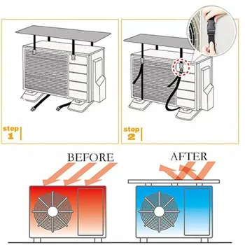 Для кондиционирования воздуха Теплозащитный экран Водонепроницаемая Алюминиевая фольга 80* 40 см Охлаждающая Теплоизоляция Предотвращает воздействие солнца