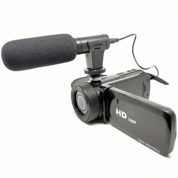 Цифровая видеокамера высокой четкости с микрофоном, широкоугольный объектив, домашняя долговечная цифровая видеокамера
