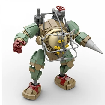 Робот Moc BioShocked, Большой набор строительных блоков, стреляющие игровые персонажи, Мехи для детских подарков, Модели кирпичей, сборные игрушки