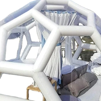 2022 Новый модный дизайн Футбольной формы Прозрачный Кемпинг Воздушный Отель Прозрачная палатка Надувной Пузырьковый футбольный купол Палатка