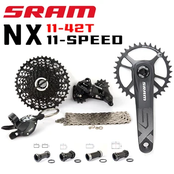 SRAM NX 1X11 11 Скоростной Спусковой Рычаг Заднего переключателя Кассета 11-42T Цепь DUB SX Коленчатый вал EAGLE Bicycle Groupset Велосипедный Комплект