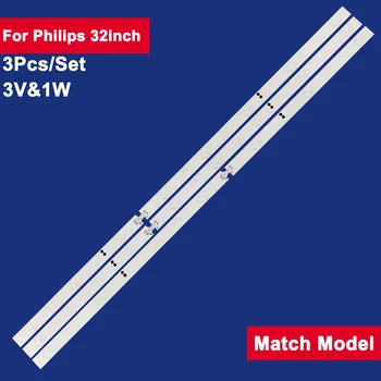3шт 631 мм для Philips 32-дюймовый телевизор со светодиодной подсветкой 7 + 8 светодиодов 3V GC315D08-ZC14F-02 32PFL3046/T3 32PFL3042/T3 32PFL3241/T3 32HHF3252/T3
