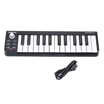 Мировая MIDI-клавиатура Easykey.25 портативных мини-25-клавишных USB MIDI-контроллера синтезатор Клавиатуры для фортепиано, электронный орган