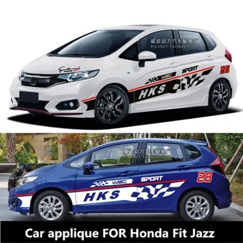 Автомобильная аппликация для модификации внешнего вида кузова Honda Fit Jazz, модное украшение гоночного автомобиля, специальная аппликация, аксессуары для пленки