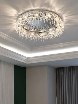 Современный роскошный хрустальный светодиодный потолочный светильник для Гостиной, люстра для Спальни, Кухонный остров, потолочный светильник для Столовой